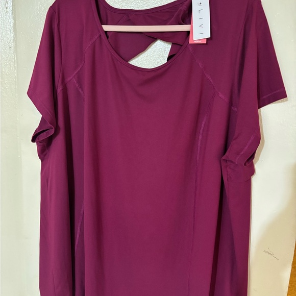 Women's Purple Peekaboo Back Top - Picture 2 of 5